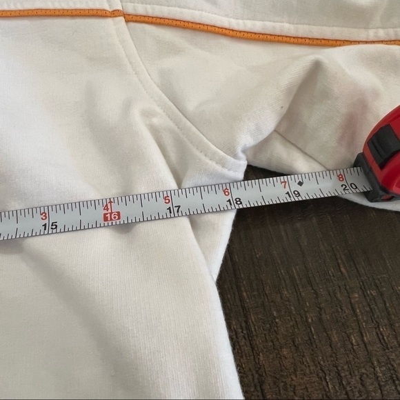 White and yellow Marsh Landing zip up hoodie, S, drawstring, yellow accents. - Picture 13 of 14